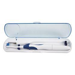 New travelon sonic-style toothbrush and sanitizing c...