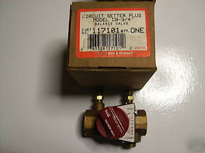 Bell & gossett cb-3/4 balance valve (nos)