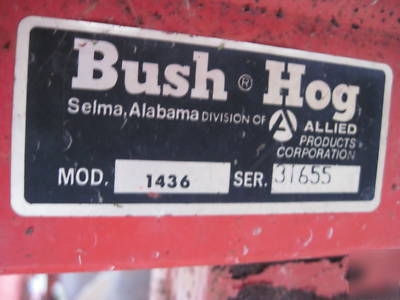 Bush hog 1436 14' wheel disc