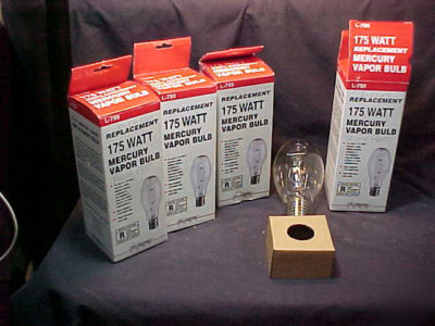 Four (4) 175 watt mercury vapor bulbs l-789 