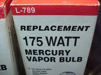 Four (4) 175 watt mercury vapor bulbs l-789 