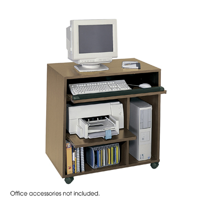 Safco picco ready-to-use computer workstation med oak