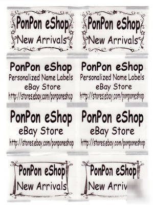 60 transparent personalized labels-waterproof 4.5 x 3CM