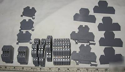 Euro lot of dinnectorterminal blocks, jumpers & covers
