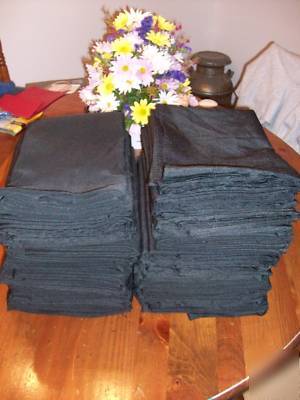 Big lot of 34 black 52X52 restaurant tablecloths linens