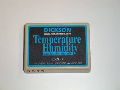 Dickson D200 temperature & humidity data logging record