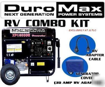 New 10000 watt ptble gas generator 30 amp rv combo kit