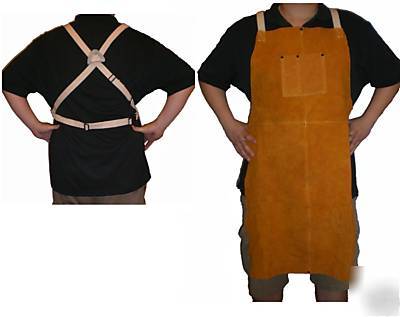 Welding leather long apron 36