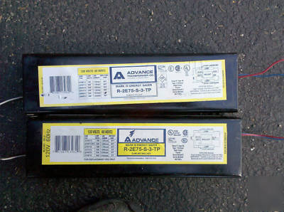 2 - 120 v t-12 2 light / lamp slimline ballasts T12 8' 