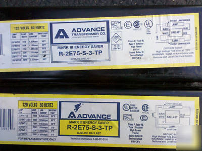 2 - 120 v t-12 2 light / lamp slimline ballasts T12 8' 