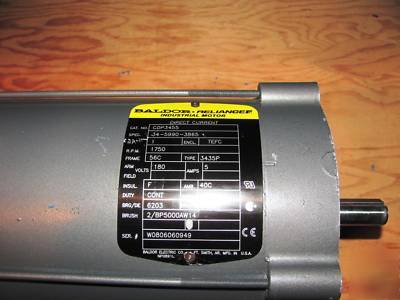 Baldor CDP3455,1 hp dc motor,1750 rpm,180VDC