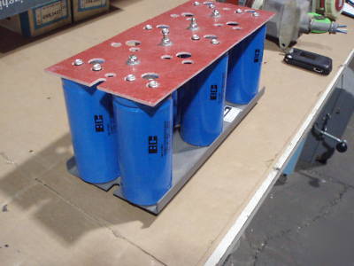 Bc capacitor bank with 6 caps mounted 2,200UF 400 vdc