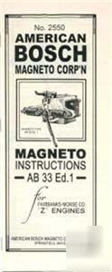 Bosch magneto booklet for fairbanks morse 