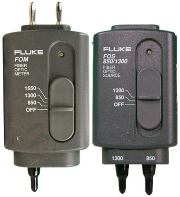 Fluke fom fiber optic meter w/fos 850-1300 source