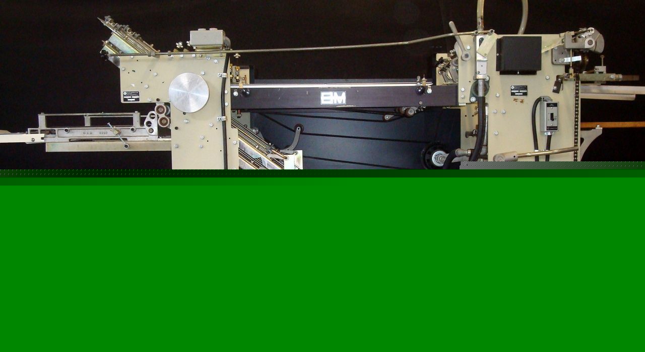 O&m baum 18X24 baumfolder paper folder w/ pile feeder