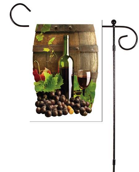 Wine barrel winery garden mini flag rcs