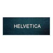 Quartet white plastic helvetica letter set