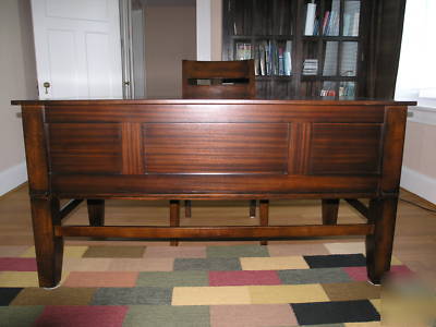 Solid wood desk and chair from ashley furniture. 