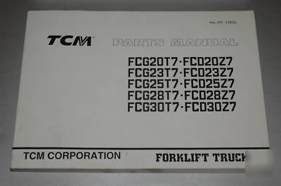  tcm forklift parts manual book fcg fcd T7 Z7