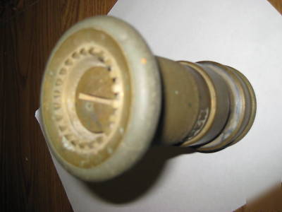 Vintage all brass fire hose nozzle - powhatan 250 af