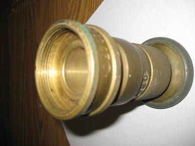 Vintage all brass fire hose nozzle - powhatan 250 af