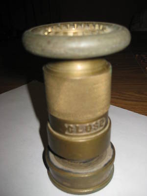 Vintage all brass fire hose nozzle - powhatan 250 af