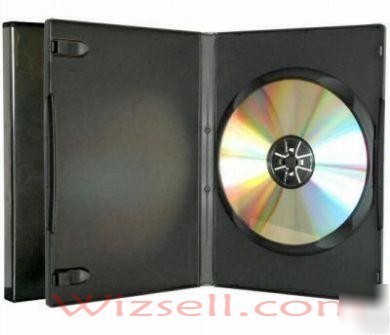 100 single side black dvd cases with clear plasticcover