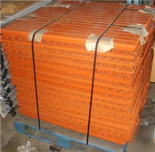 1000 orange interlake pallet support beams with tabs