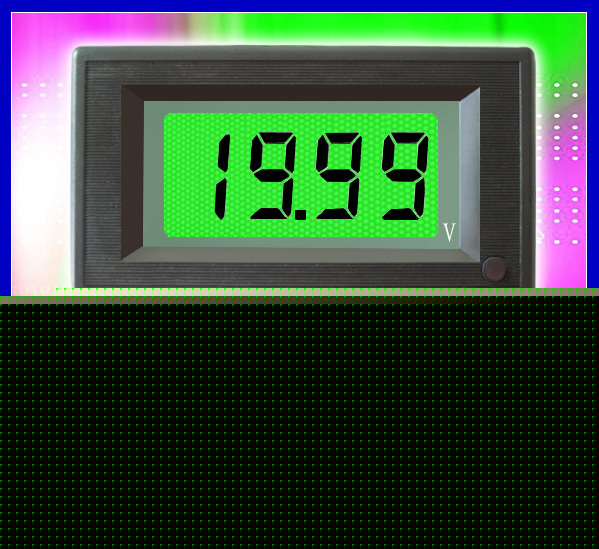Dimmable backligh 20V dc green lcd panel meter 