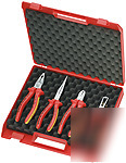 Knipex 4 pc insulated plier set 00 2015 in plastic case