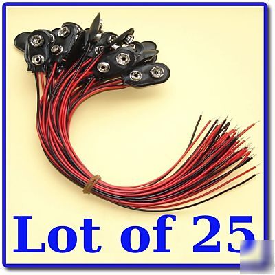 New 25X PP3 9V battery connector clip snap on clips