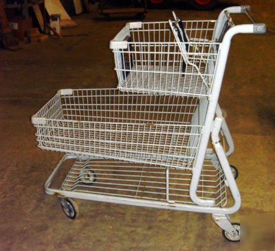 Nib tech ilt two tier grocery shopping carts, model 5741