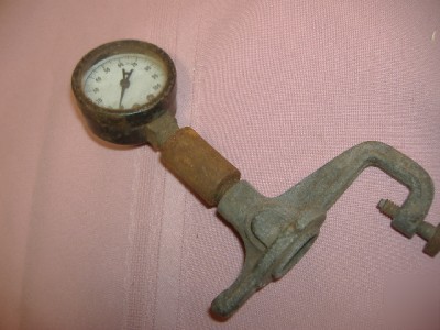 Railroad train ashcroft air pressure gauge steam engine