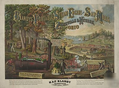 Blandy's portable steam engine 13 x 19 inch poster