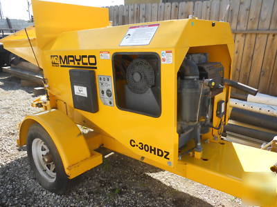 2005-mayco C30HD trailer mounted concrete pump, 4 cyl g