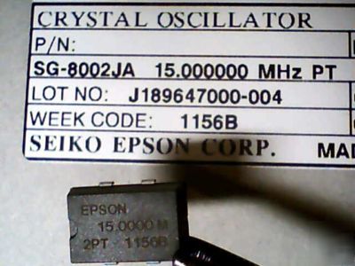 15.000MHZ programable oscillator ttl sg-8002JA x 4PCS.