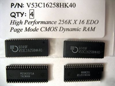 4 pcs high performance 256K x 16 edo page mode cmos