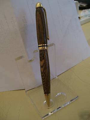 Exotic bocote wood & 24 kt gold ballpoint pen