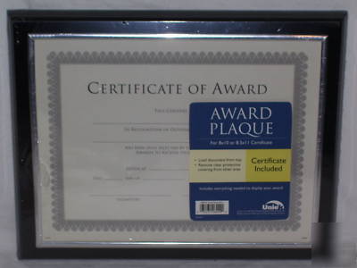 New award plaque 8X10 or 8.5X11-certificated included
