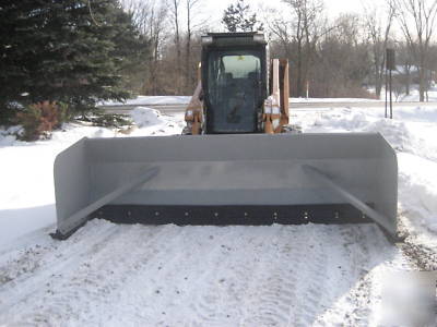 New snow pusher plow skid steer back hoe bobcat 10 ft 
