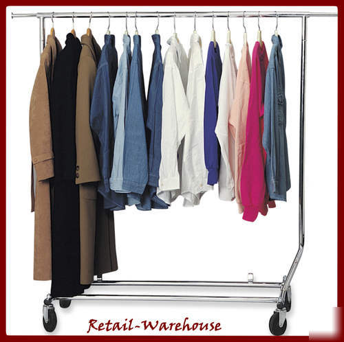 Collapsible folding salesman clothing garmet rack rolls