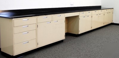 19' fisher hamilton lab laboratory cabinets/casework 