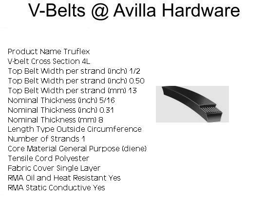 General utility v-belt 4L470 1/2