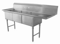 New 3 compartment sink stainless steel nsf