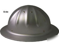 New skullbucket aluminum full brim hardhat hard hat sil