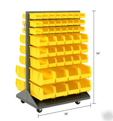 Storage bins pick rack mobile - commercial - 48 bins