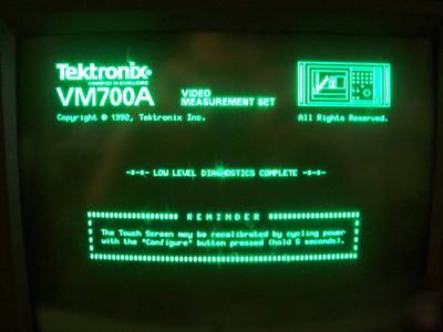 Tektronix VM700A video waveform scope opt 40 01 tested#