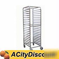 Knock-down stainless steel pan rack - holds 20 pans