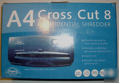 New home office A4 cross cut 8 confidential shredder 