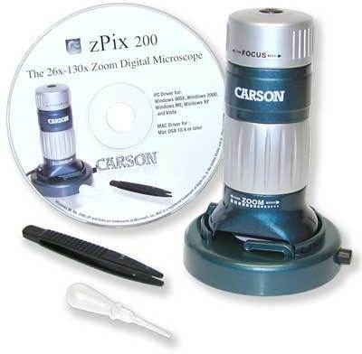 Carson zpix 200 26X-130X zoom usb digital microscope mm
